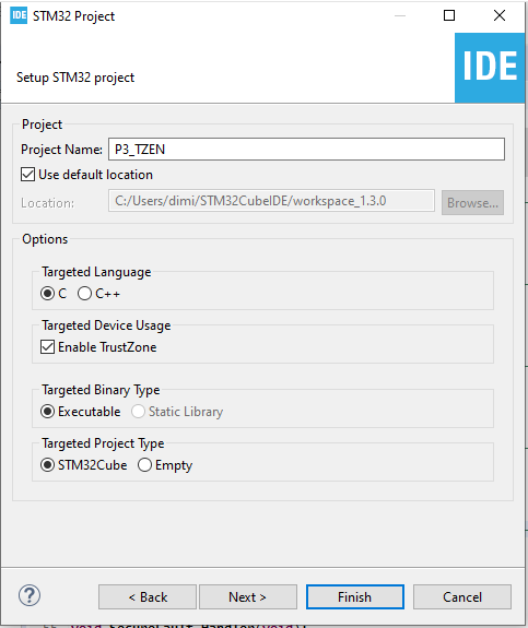 Example Project Configuration: Project Setup 